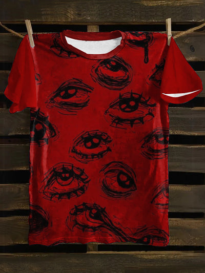 Unisex Magic Eye Print Punk Casual Short Sleeves T-Shirt