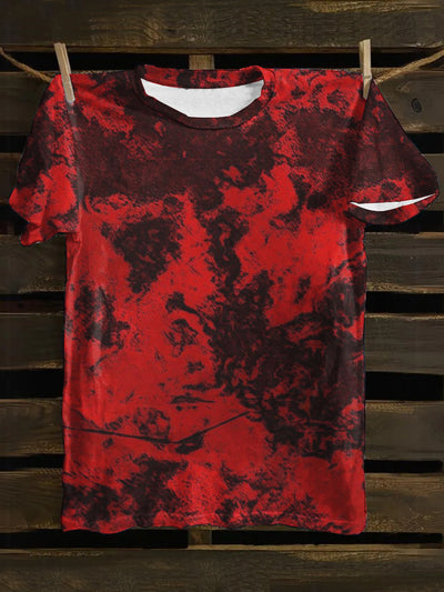 Unisex Magic Blood Print Punk Casual Short Sleeves T-Shirt