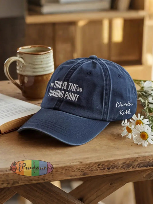 This Is The Turning Poin Hat Navy Blue / ONE