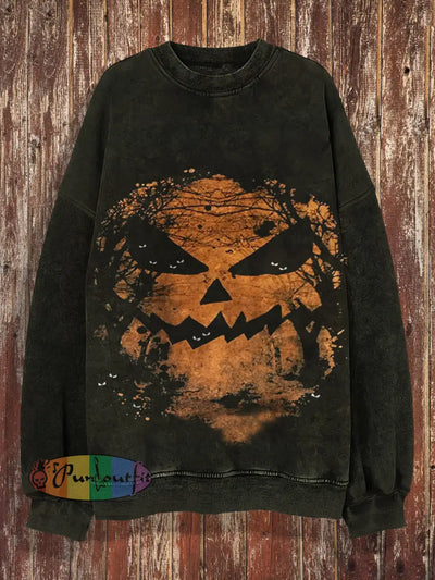 Unisex 3D Grimace Print Punk Crew Neck Casual Sweatshirt Black / S