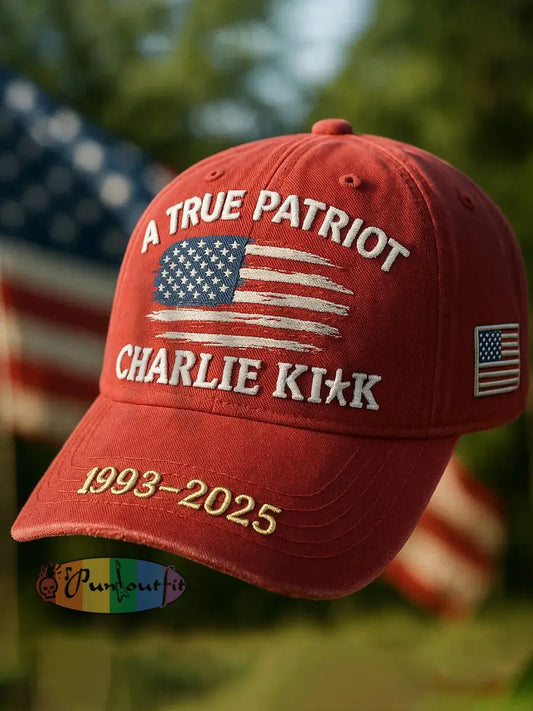 Unisex A True Patriot R.I.P Charlie Kirk Hat Red / ONE