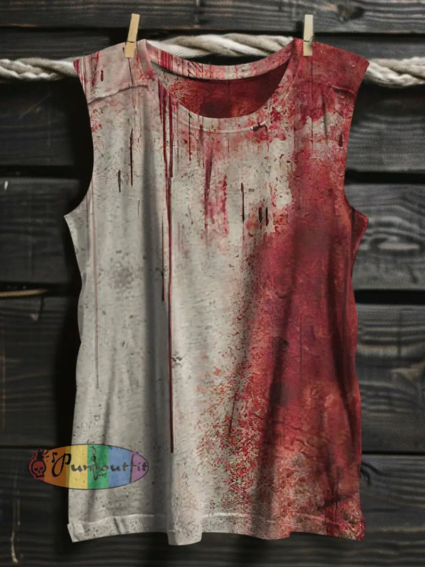 Unisex Blood Wall Thrillers Art Print Tank Top Colorful / S