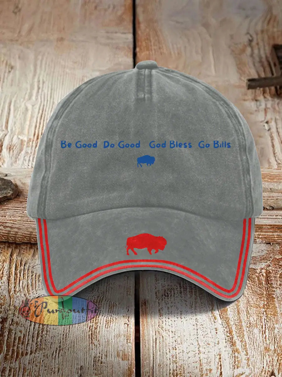 Unisex Buffalo Football Lover Print Hat Light Gray / ONE