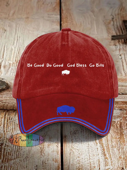 Unisex Buffalo Football Lover Print Hat Red / ONE