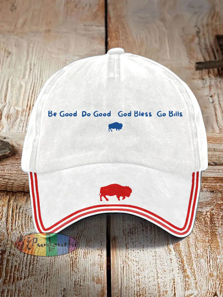 Unisex Buffalo Football Lover Print Hat White / ONE