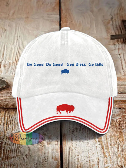 Unisex Buffalo Football Lover Print Hat White / ONE
