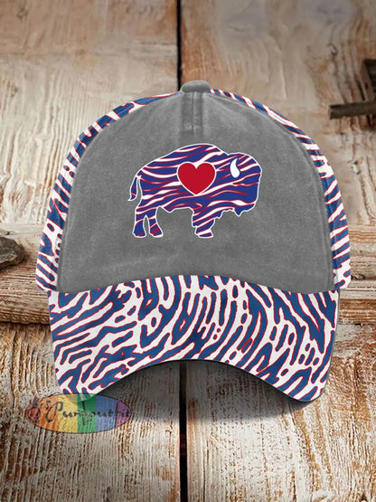 Unisex Buffalo Football Lover Printed Hat Light Gray / ONE