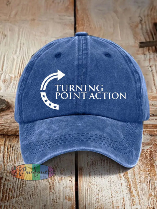 Unisex Charlie Kirk Turning Point USA Trump Commemorative Hat Blue / ONE