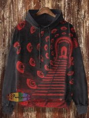 Unisex Devil’s Road Print Halloween Crew Neck Casual Sweatshirt Hooded / S