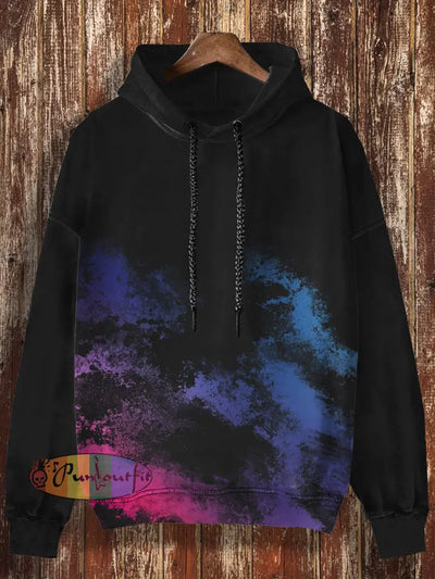 Unisex Fantasy Print Halloween Casual Hooded Sweatshirt Colorful / S