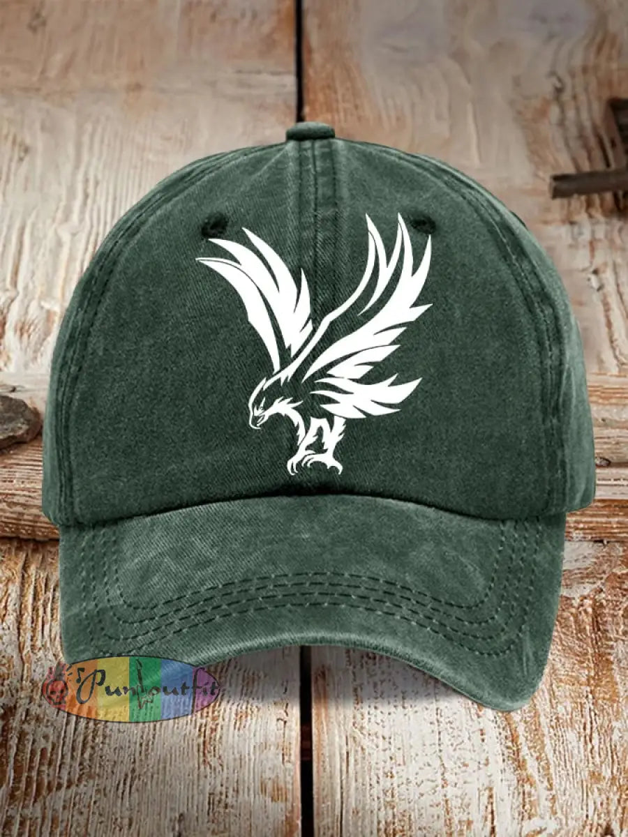Unisex Football Fans Lovers Gameday Casual Design Print Hat Dark Green / ONE