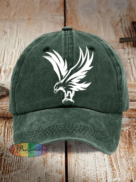 Unisex Football Fans Lovers Gameday Casual Design Print Hat Dark Green / ONE
