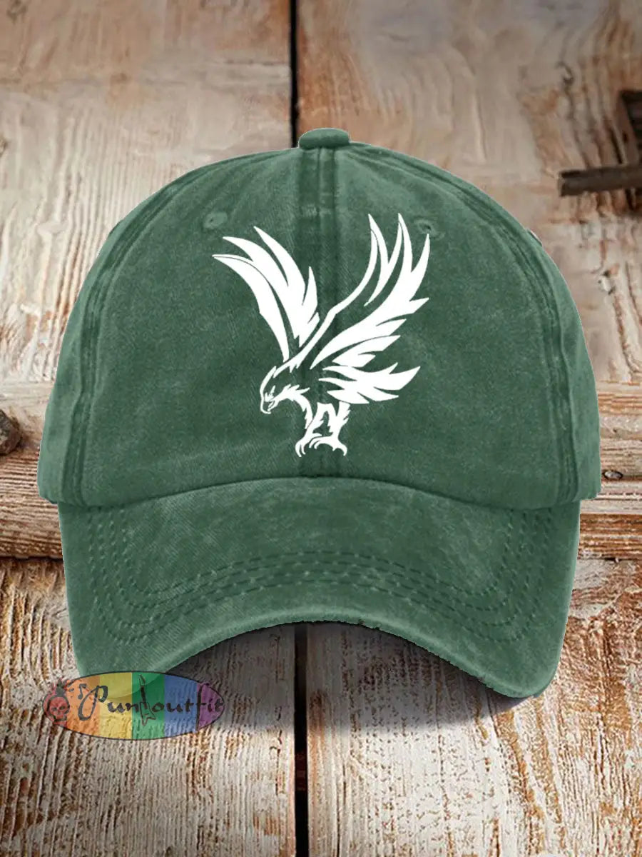 Unisex Football Fans Lovers Gameday Casual Design Print Hat Green / ONE