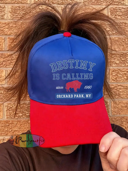 Unisex Football Fans Lovers Gameday Hat Red-Blue / ONE