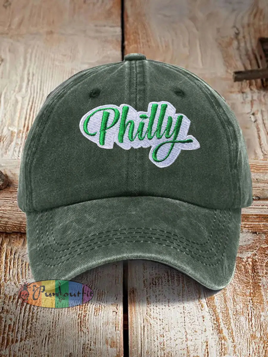 Unisex Football Fans Lovers Gameday Print Hat Dark Green / ONE