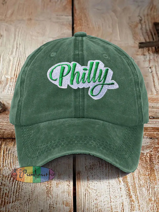 Unisex Football Fans Lovers Gameday Print Hat Green / ONE