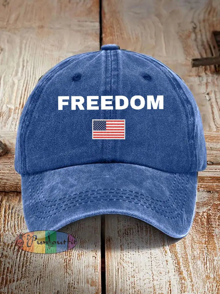Unisex Freedom Is Not Free R.I.P Charlie Kirk Print Hat Blue / ONE