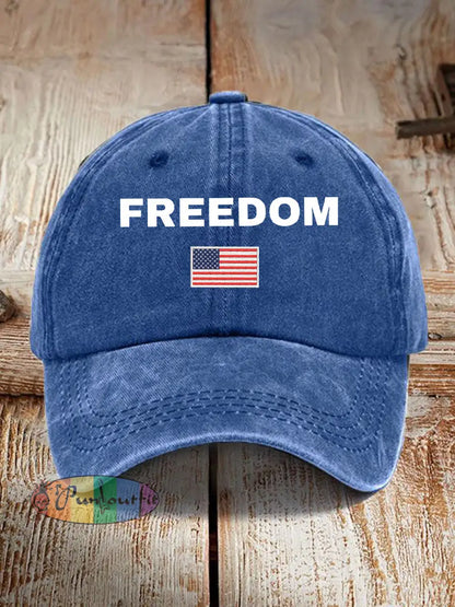 Unisex Freedom Is Not Free R.I.P Charlie Kirk Print Hat Blue / ONE