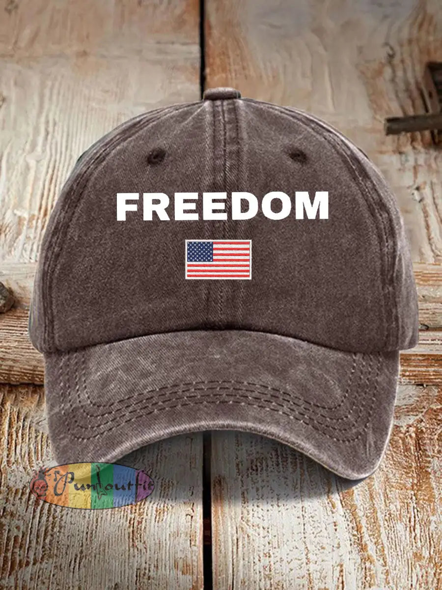 Unisex Freedom Is Not Free R.I.P Charlie Kirk Print Hat Brown / ONE