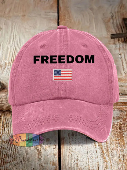 Unisex Freedom Is Not Free R.I.P Charlie Kirk Print Hat Pink / ONE