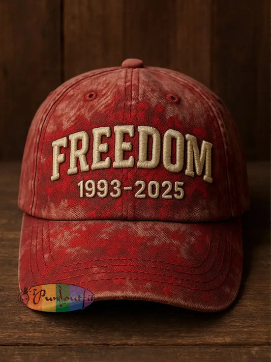 Unisex Freedom Is Not Free R.I.P Charlie Kirk Print Hat Red / ONE