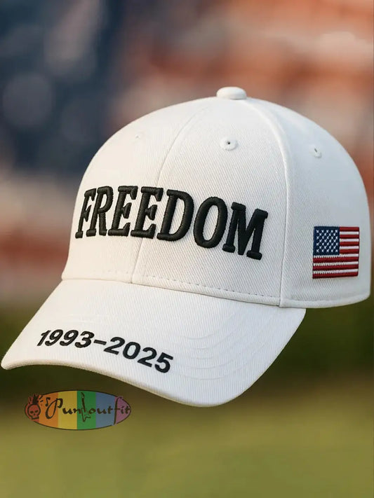 Unisex Freedom Is Not Free R.I.P Charlie Kirk Print Hat White / ONE