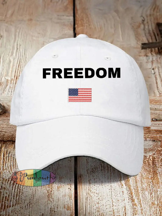 Unisex Freedom Is Not Free R.I.P Charlie Kirk Print Hat White / ONE