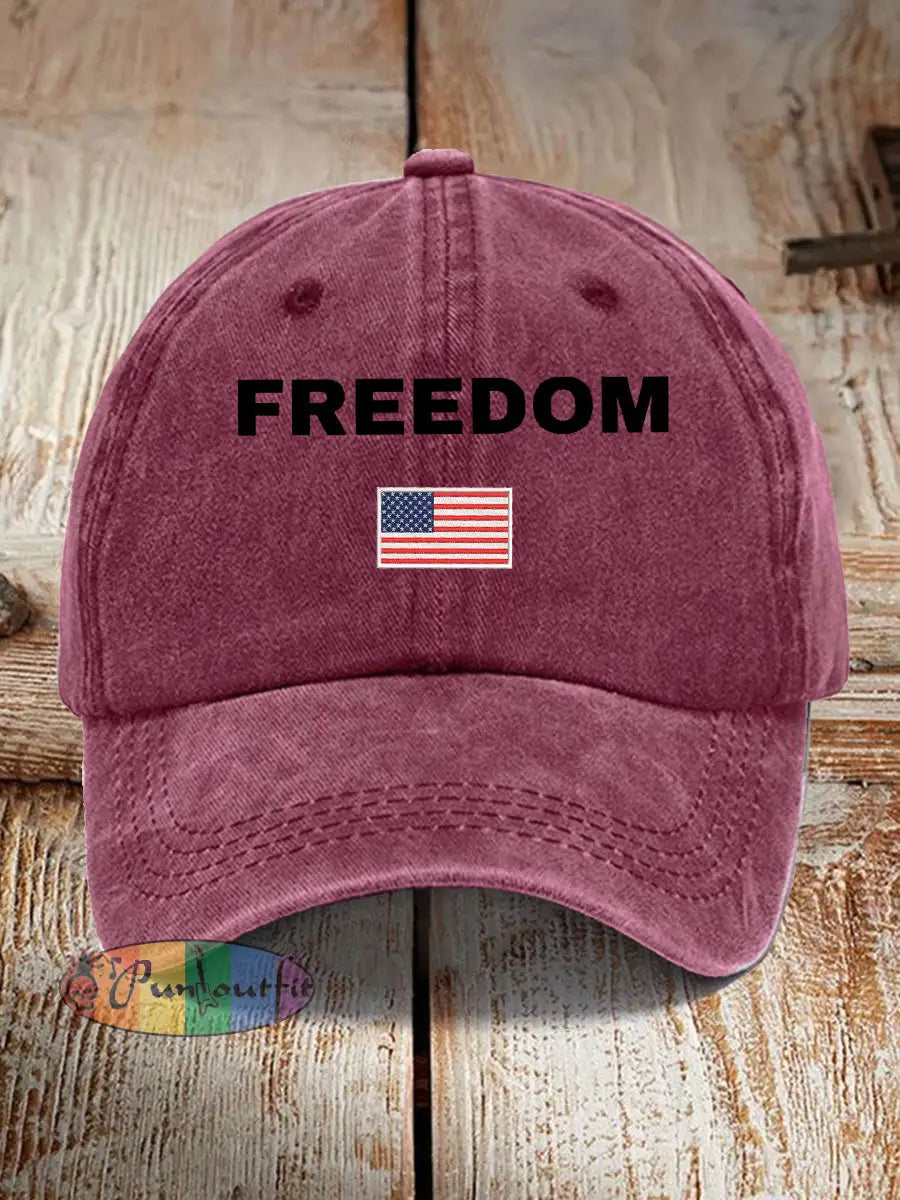 Unisex Freedom Is Not Free R.I.P Charlie Kirk Print Hat Wine Red / ONE