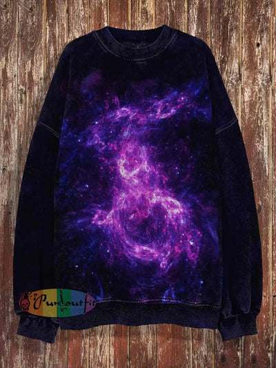 Unisex Magic Abstract Print Halloween Crew Neck Casual Sweatshirt Black / S