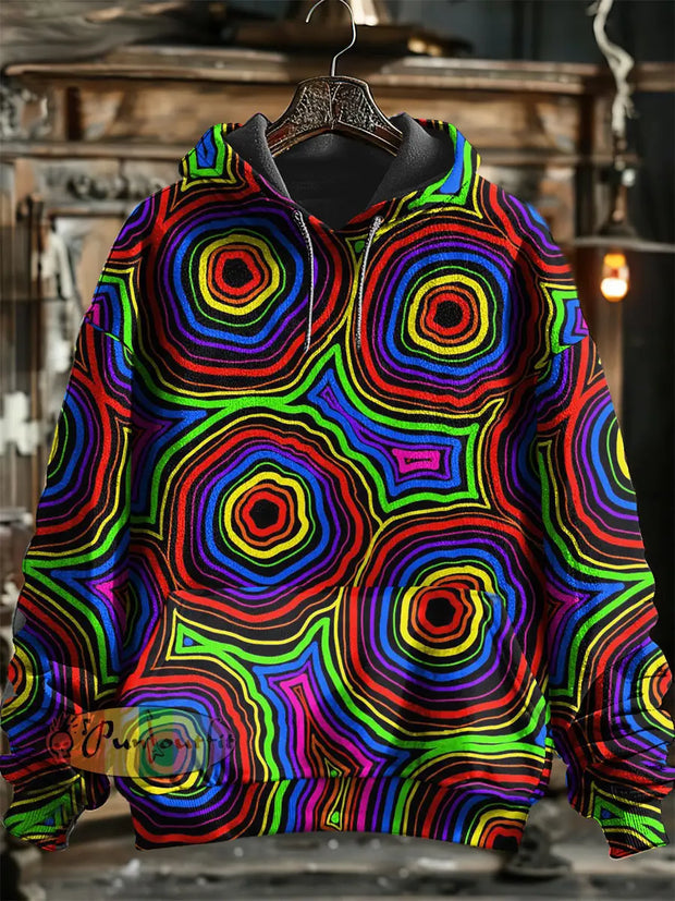 Unisex Magic Print Halloween Hooded Sweatshirt With Pocket Colorful / S