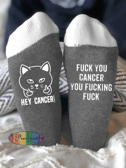 Unisex models fight diseases socks Gray / ONE