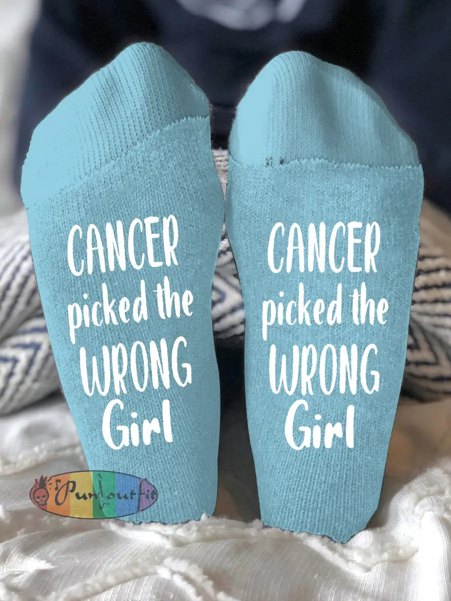 Unisex models fight diseases socks Light Blue / ONE