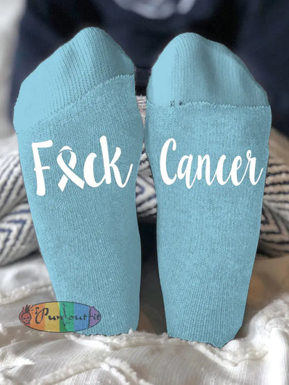 Unisex models fight diseases socks Light Blue / ONE