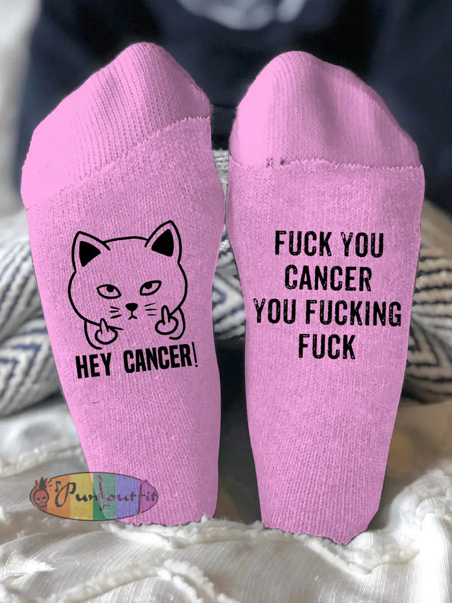 Unisex models fight diseases socks Pink / ONE
