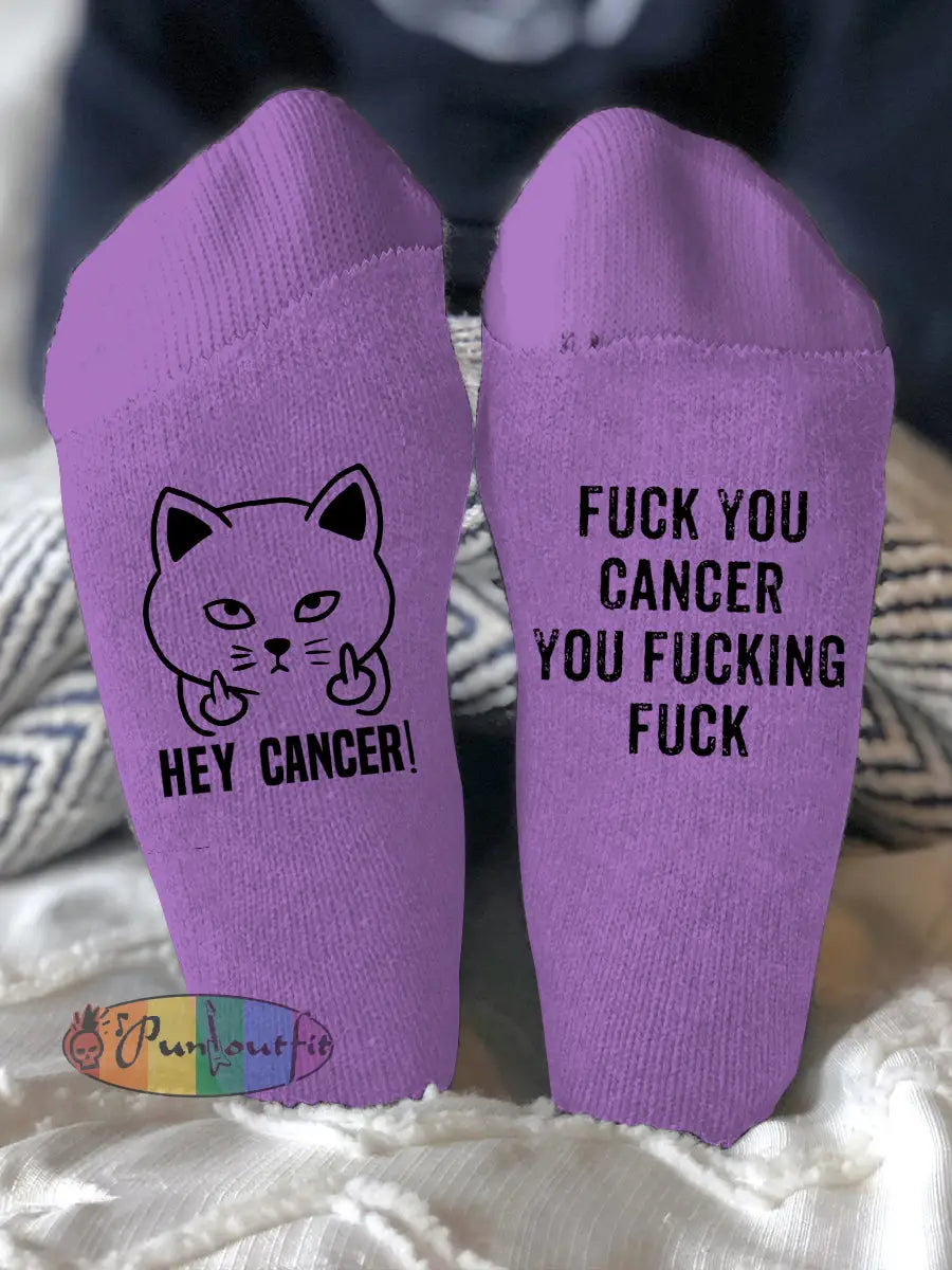 Unisex models fight diseases socks Purple / ONE