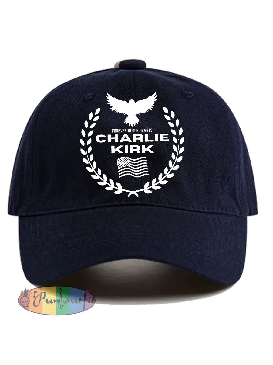 Unisex Patriotic Print Hat Navy Blue / ONE
