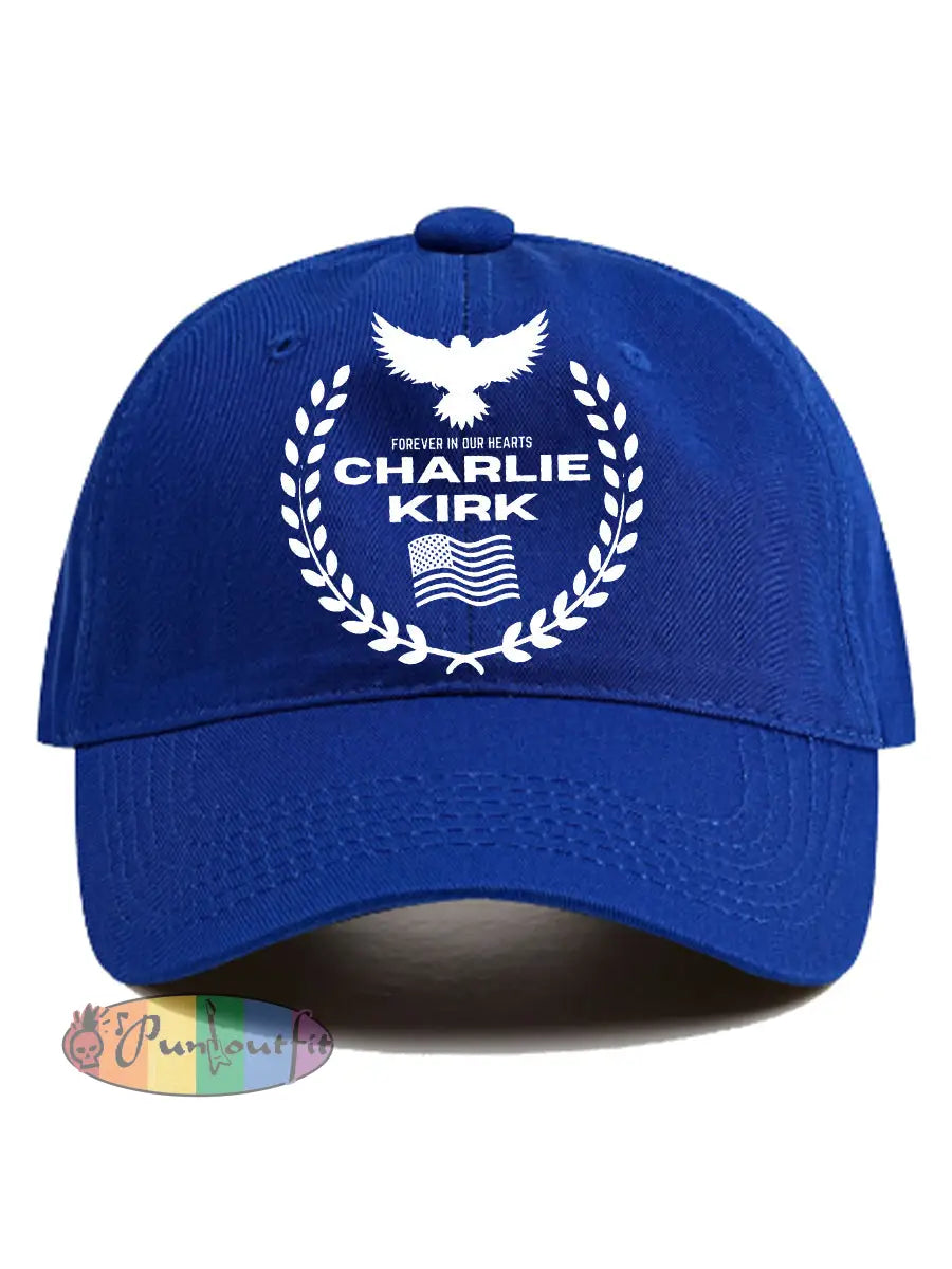 Unisex Patriotic Print Hat Royal Blue / ONE