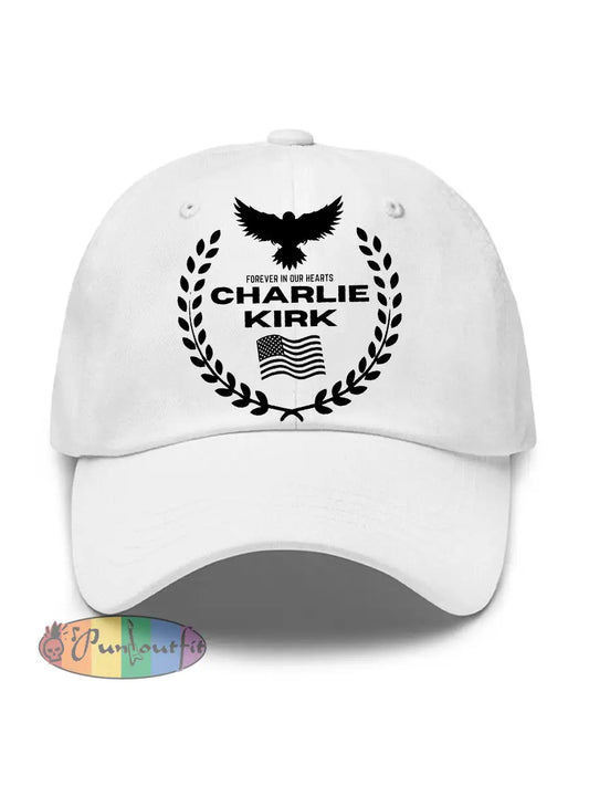 Unisex Patriotic Print Hat White / ONE