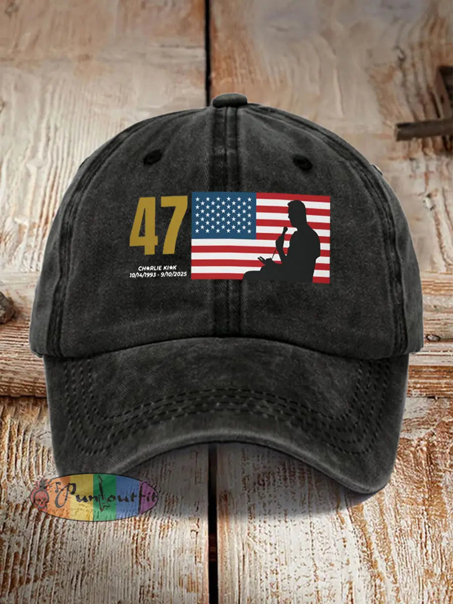 Unisex R.I.P Charlie Kirk Hat Black / ONE
