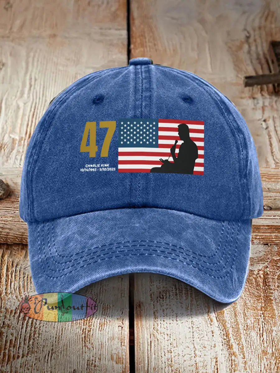 Unisex R.I.P Charlie Kirk Hat Blue / ONE