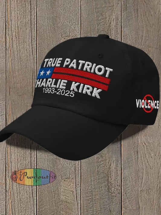 Unisex R.I.P Charlie Kirk Print Hat Black / ONE