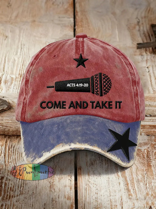 Unisex Resort Come And Take It Print Charlie Kirk Memorial Hat As picture / ONE
