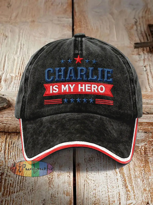 Unisex Resort RIP American Hero Design Print Hat Black / ONE