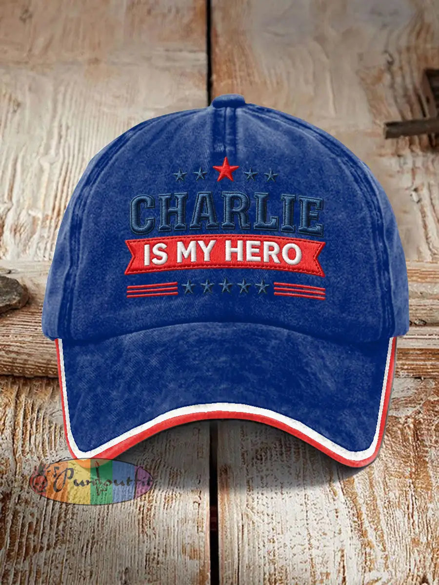 Unisex Resort RIP American Hero Design Print Hat Blue / ONE