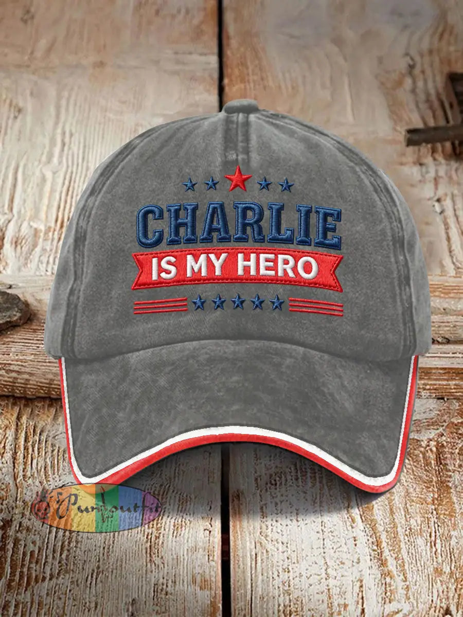 Unisex Resort RIP American Hero Design Print Hat Light Gray / ONE