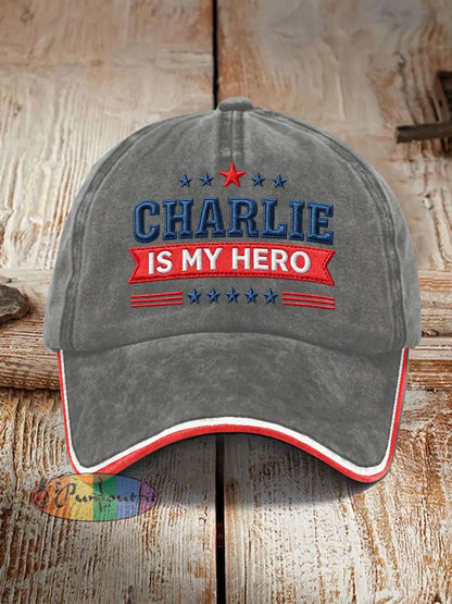 Unisex Resort RIP American Hero Design Print Hat Light Gray / ONE