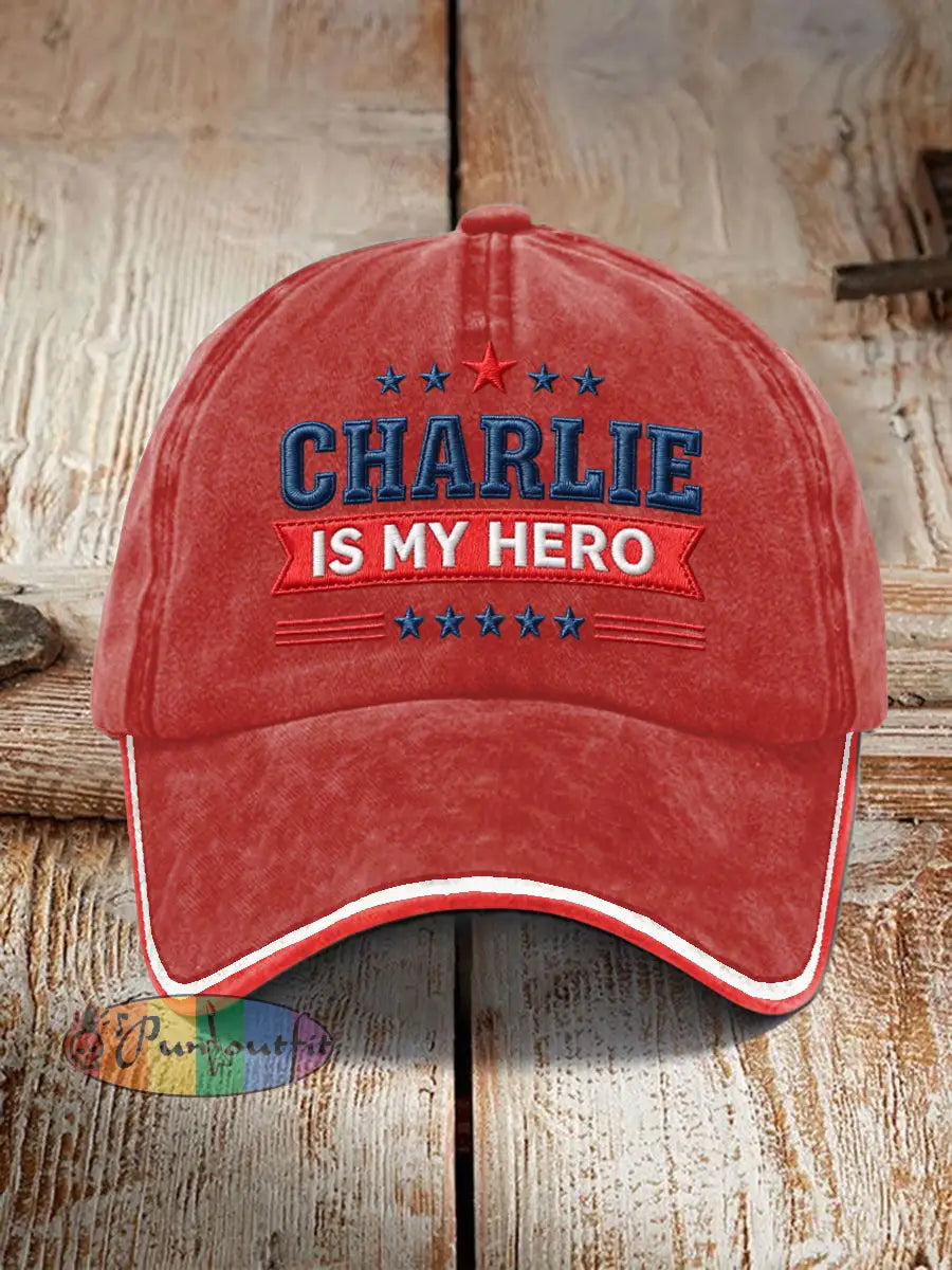 Unisex Resort RIP American Hero Design Print Hat Pure Red / ONE
