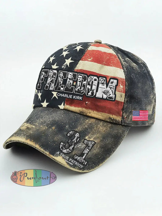 Unisex Ture Patriot Freedom 31 Printed Hat As picture / ONE