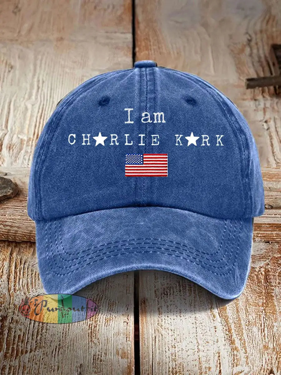 Unisex Turning Point I Am Printed Hat Blue / ONE