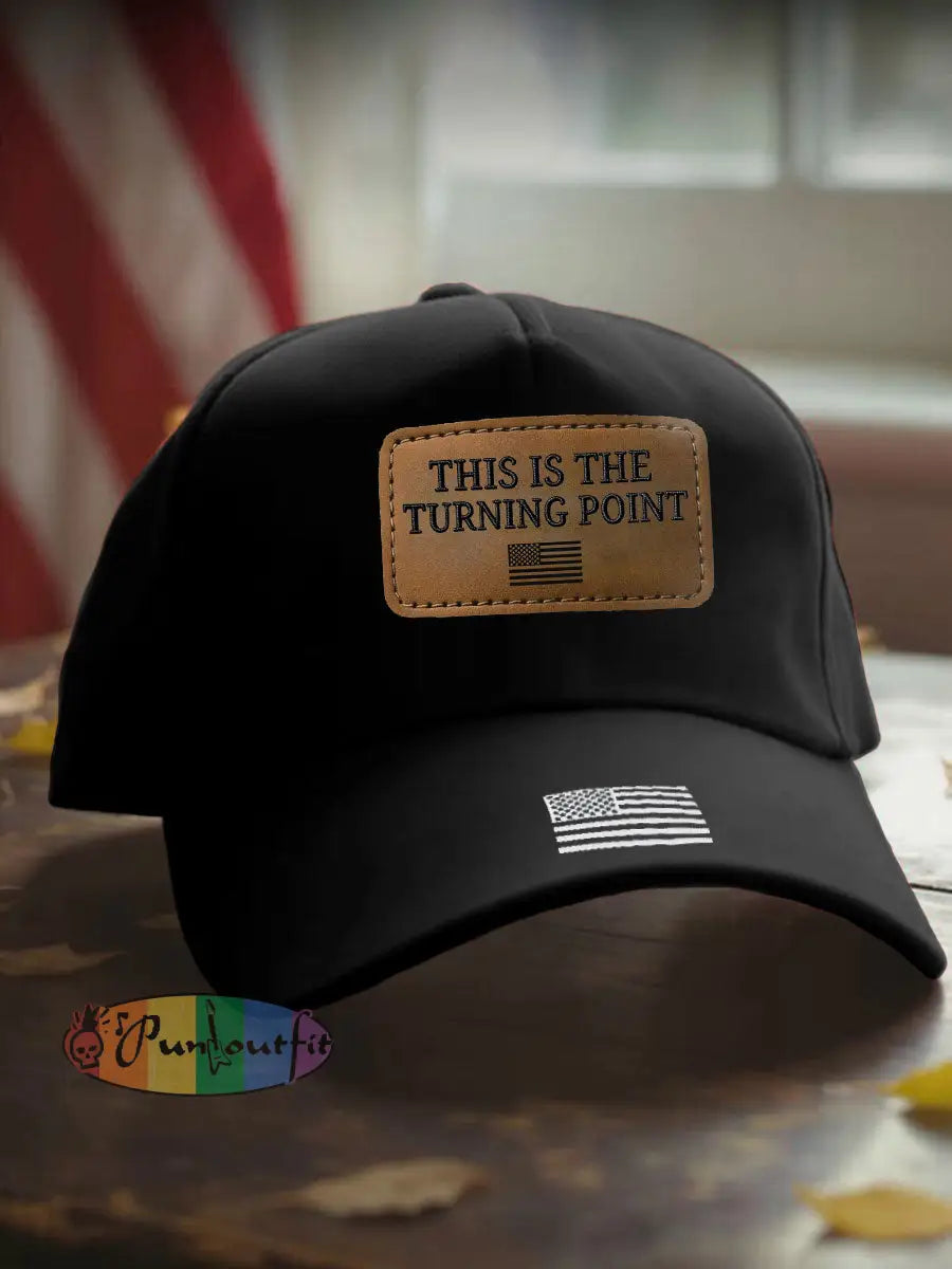 Unisex Turning Point USA Flag Print Hat Black / ONE